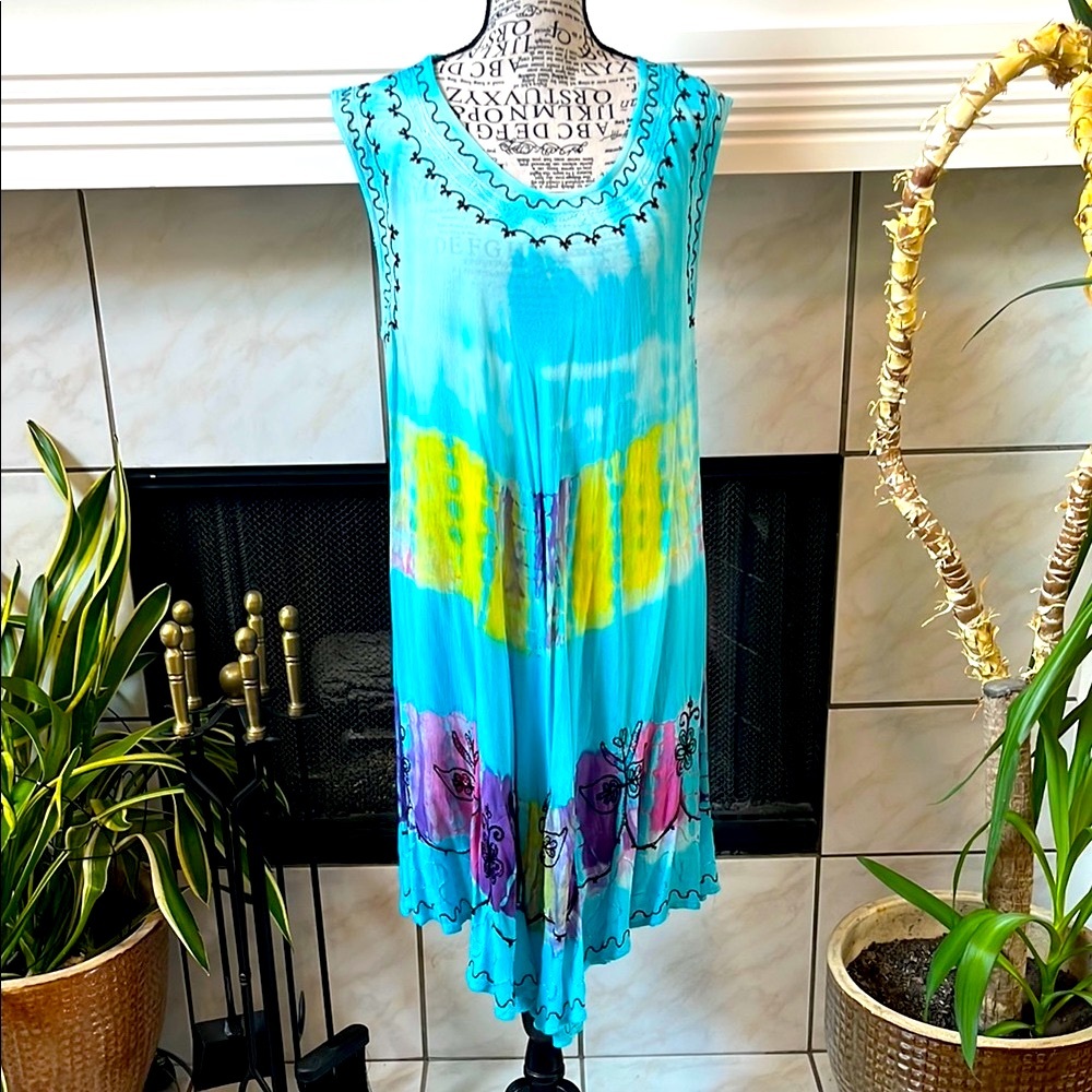 Vibrant Multicolor Sleeveless Dress